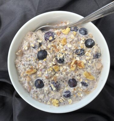 Breakfast: Blueberry Walnut Overnight Oats(GF)