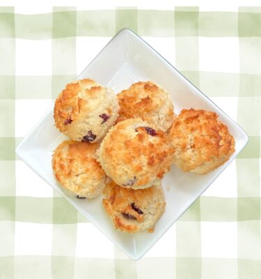 Sweet Delights: Blonde Coconut Macaroons with Cranberries (GF/DF/Vegetarian)