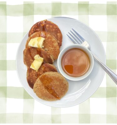 Breakfast: Arlo's Pancake Platter  (GF/DF/Vegetarian Option)