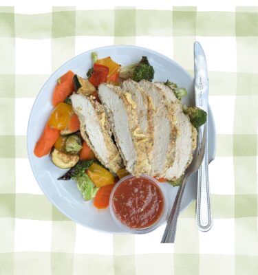 Entrees: Parmesan Crusted Chicken (GF)