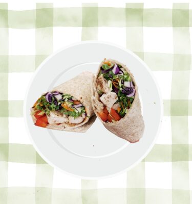 Sandwiches & Wraps: Thai Salad Wrap w/ Peanut Dipping Sauce