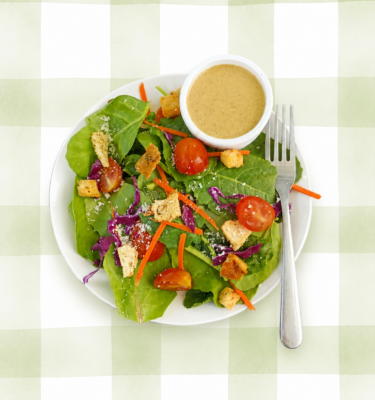 Salads & Bowls: Summer Garden Salad (Veg Option) (Gluten and Dairy on Side)